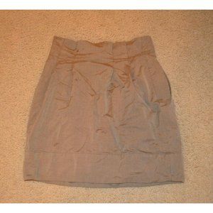 BCBG Pleated Skirt BCBGMAXAZRIA A-Line Pleated Work Skirt Brown Size 4 USA